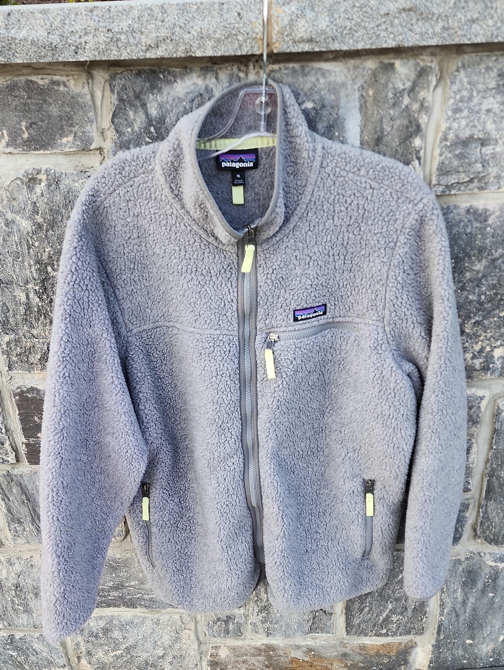 Patagonia Style 22795 Retro Pile Fleece Jacket In Salt Gray sz XL